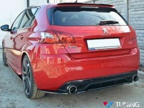 Центральный задний сплиттер Peugeot 308 II GTI (15-18) - без рёбер 2