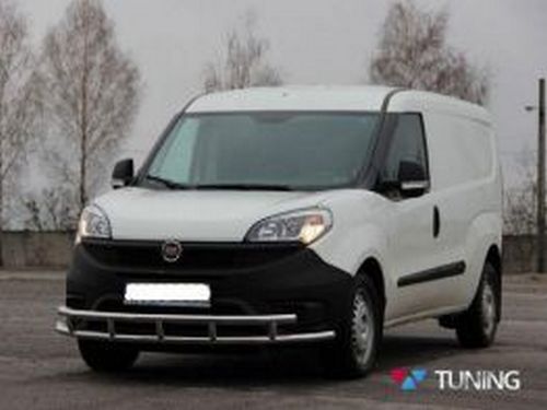 Защита передняя Fiat Doblo II (10-22) - труба двойная 3