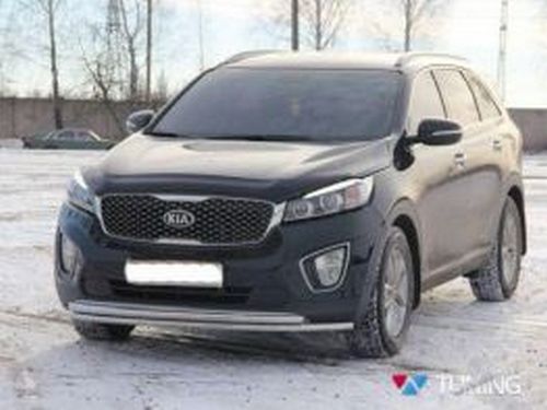 Защита передняя Kia Sorento III (UM; 16-20) - труба двойная 4