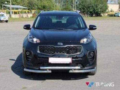 Защита передняя Kia Sportage IV (QL; 16-21) - труба тройная 3