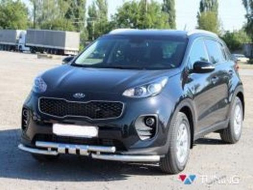 Защита передняя Kia Sportage IV (QL; 16-21) - труба с зубьями 4