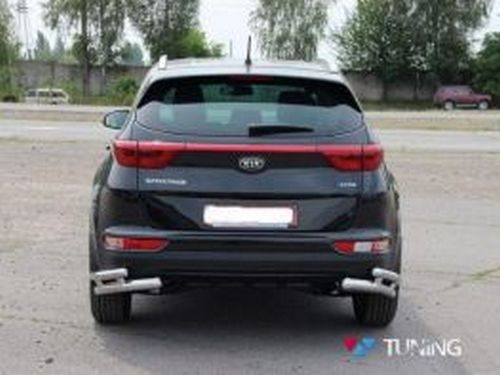 Защита задняя Kia Sportage IV (QL; 16-21) - трубки двойные на углы 2