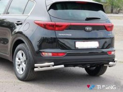 Защита задняя Kia Sportage IV (QL; 16-21) - трубки двойные на углы 3