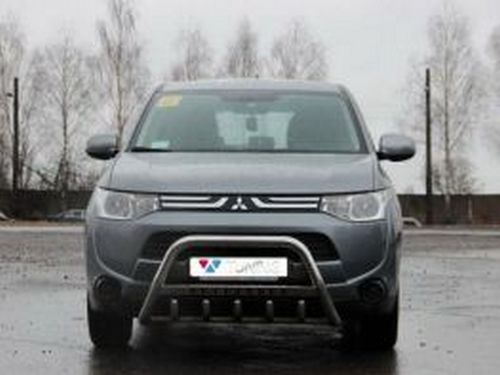 Кенгурятник Mitsubishi Outlander III (13-21) - с надписью 2