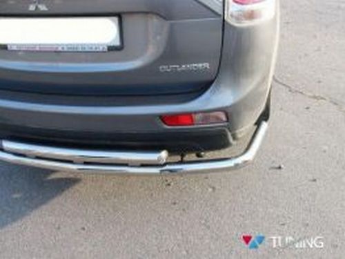 Защита задняя Mitsubishi Outlander III (13-21) - труба двойная 3