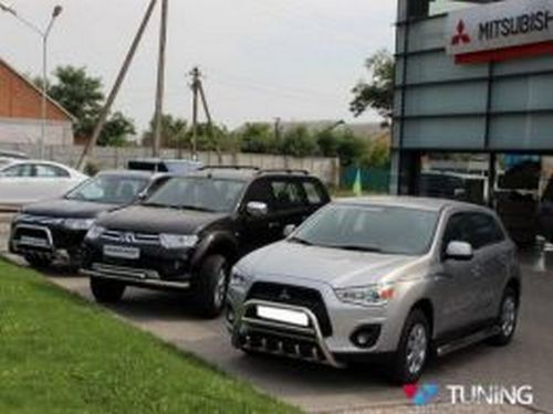 Защита передняя Mitsubishi Pajero Sport II (09-15) - труба двойная 4