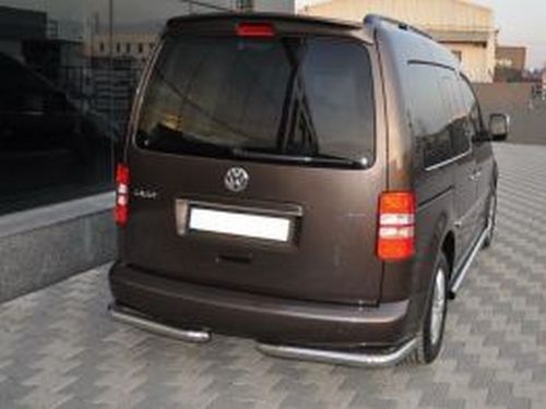 Защита задняя VW Caddy III (04-14) - одинарные трубки на углы 3