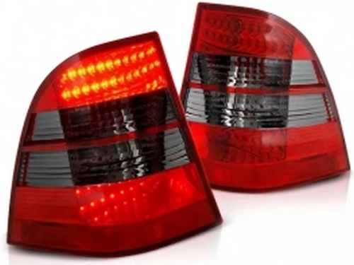 Задние фонари Mercedes ML W163 (97-05) - LED (красно-дымчатые) 1