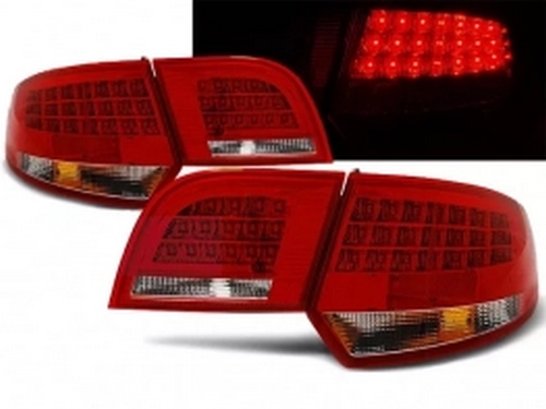 Задние фонари Audi A3 8P (04-08) 5D Sportback - LED красно-белые 1