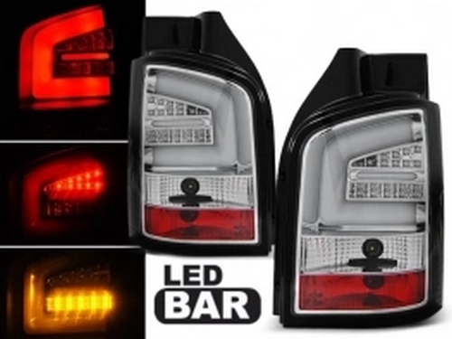 Ліхтарі задні хром VW T5 (03-09) ляда - LED BAR (Sonar) 1