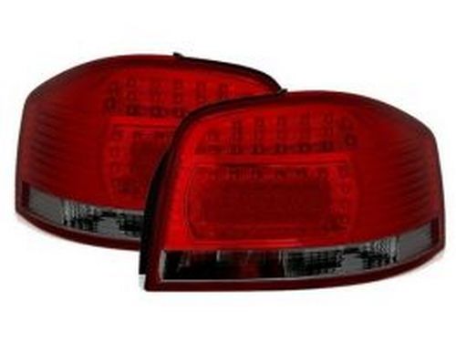 Фонари задние Audi A3 8P (03-08) 3D LED красно-дымчатые 2