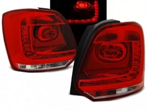 Фонари задние VW Polo V 6R (09-14) HB - LED (красно-белые) 1