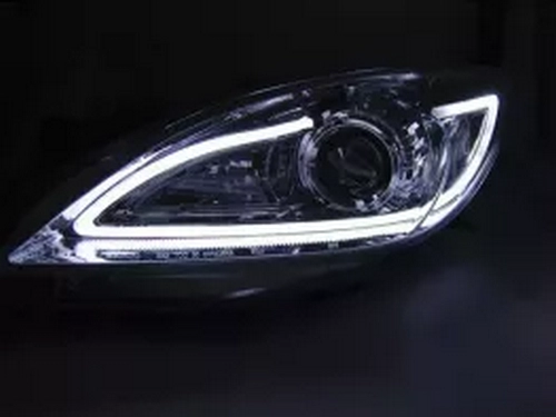 Фары Mazda 3 II (BL; 09-13) - Tube light хром 2