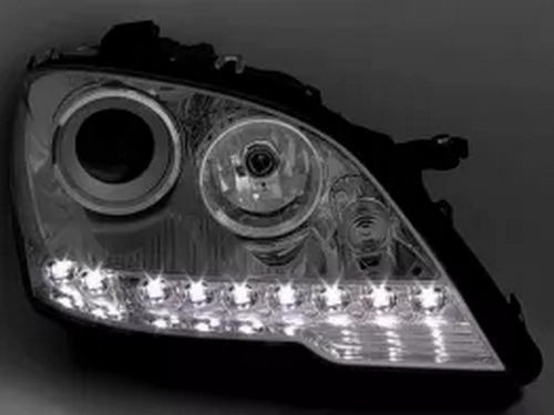 Фари Mercedes M W164 ML (08-11) рестайлінг - LED хром 3