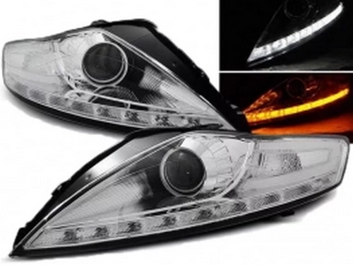 Фари Ford Mondeo Mk4 (07-10) - діодні з LED поворотами хром 1