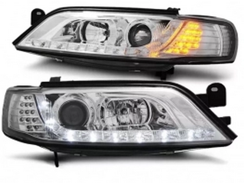 Фари хром Opel Vectra B (95-98) - Daylight з LED поворотами 1