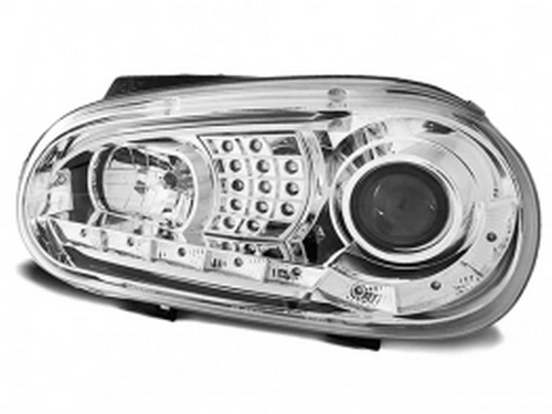 Фари хром VW Golf IV (97-03) - Daylight з LED поворотами 2