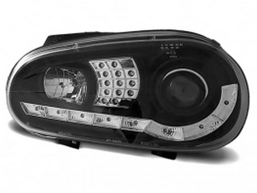 Фари чорні VW Golf IV (97-03) - Daylight з LED поворотами 2