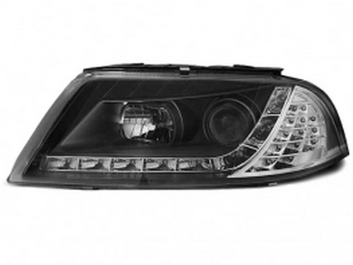 Фари чорні VW Passat B5 3BG (01-05) рестайлінг - Daylight з LED поворотами 2