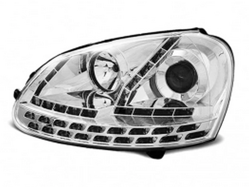 Фари хром VW Golf V (03-08) - Daylight з LED поворотами 2