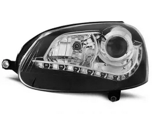 Фари VW Golf V (03-08) - Bi-Xenon Daylight чорні (Depo) 2