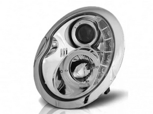 Фары передние Mini Cooper R50 / R52 / R53 (01-06) - Daylight хром 2