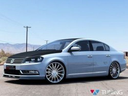 Спліттер передній VW Passat B7 (11-15) 2