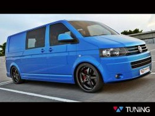 Спліттер передній VW T5+ (10-15) рестайлінг - без ребер 3