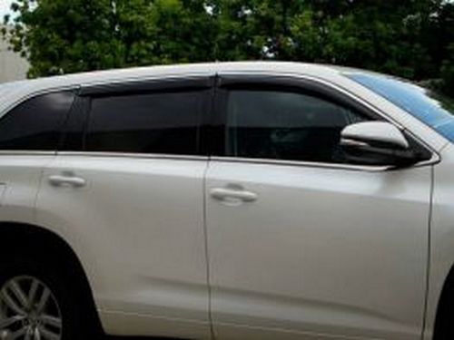 Дефлектори вікон Toyota Highlander III (XU50; 14-19) - Hic (з хром молдингом) 2