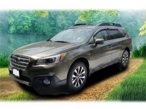 Дефлекторы окон Subaru Outback V (BS; 15-19) - Hic (с хром молдингом) 3