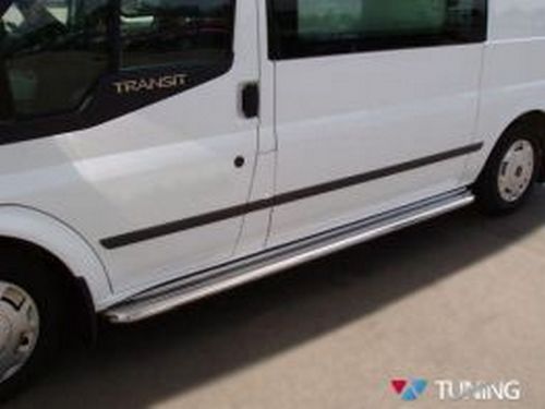 Подножки боковые Ford Transit III (00-14) - Premium серия 4