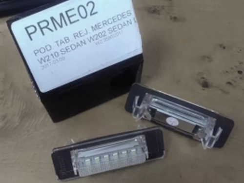 Подсветка заднего номера Mercedes W210, W202 (97-01) Sedan - Led 4