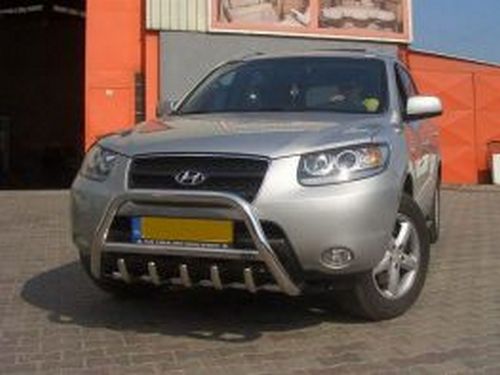 Кенгурятник HYUNDAI Santa Fe II (06-) - с грилем 2