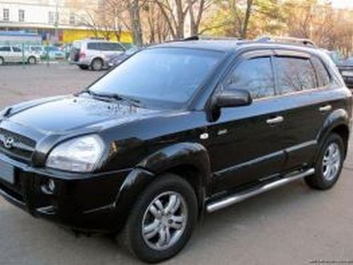 Пороги боковые Hyundai Tucson I (JM; 04-10) - трубы 2