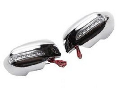 Хром накладки на зеркала Mazda 6 II (GH; 07-12) - LED повороты 2