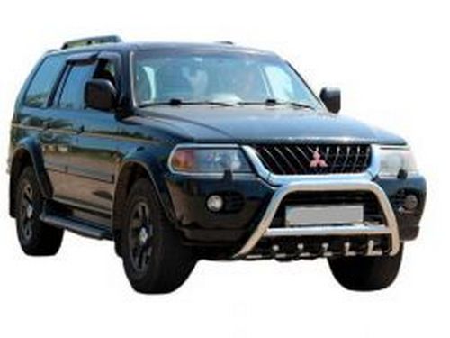 Кенгурятник Mitsubishi Pajero Sport I (96-08) - стандарт с грилем 2