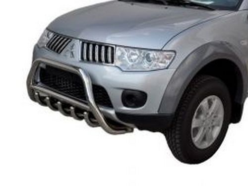 Кенгурятник Mitsubishi Pajero Sport II (09-15) - с грилем 2