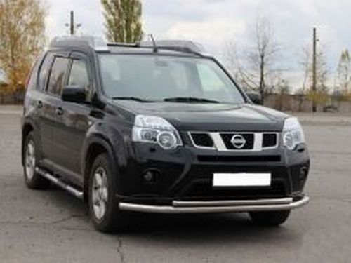 Защита передняя Nissan X-Trail T31 (07-14) - труба двойная 2