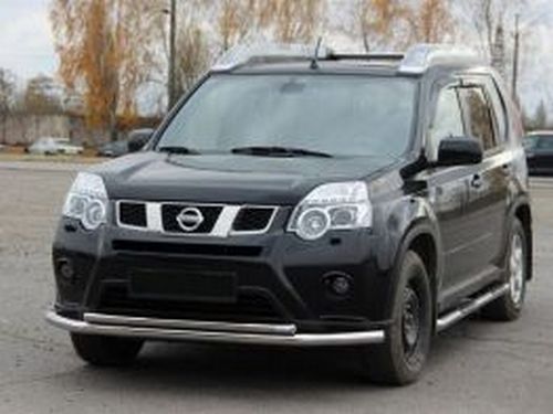 Защита передняя Nissan X-Trail T31 (07-14) - труба двойная 4