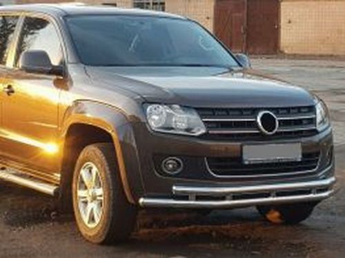 Защита передняя VW Amarok (10-) - труба двойная 2