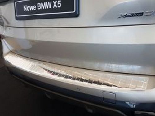 Накладка на задній бампер BMW X5 M G05 (19-) - Avisa (сталева) 2