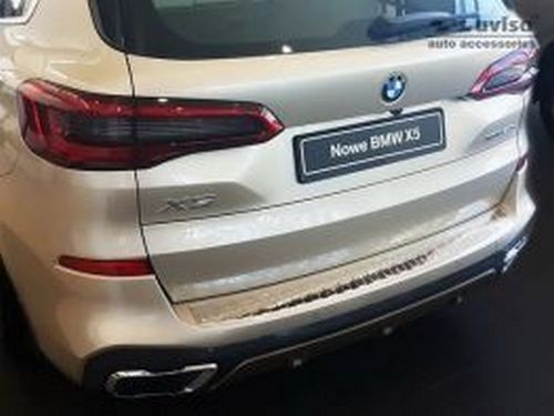 Накладка на задній бампер BMW X5 M G05 (19-) - Avisa (сталева) 4