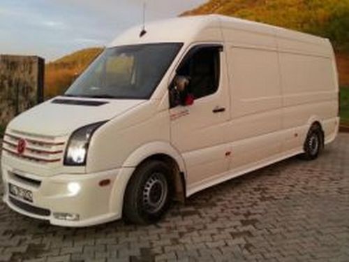 Накладка на передний бампер VW Crafter (13-16) - Era клыки 2