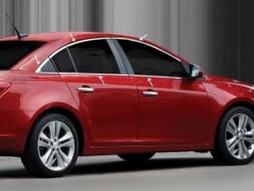 Хром полные молдинги стёкол Chevrolet Cruze J300 (09-) Sedan 2