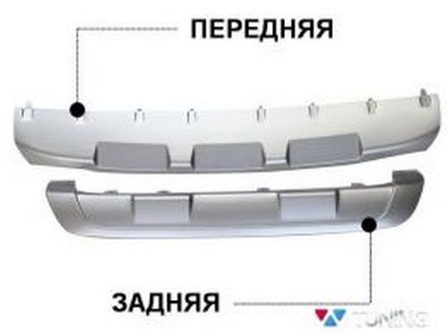 Накладки передняя и задняя под бампер BMW X1 F48 (15-18) 4