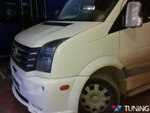 Накладка на передний бампер VW Crafter (13-16) - Led 3