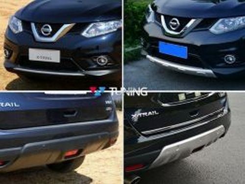 Накладки под бампера NISSAN X-Trail T32 (14-16) - нержавейка 5