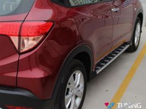 Пороги боковые HONDA HR-V II (15-) - алюминиевые 2