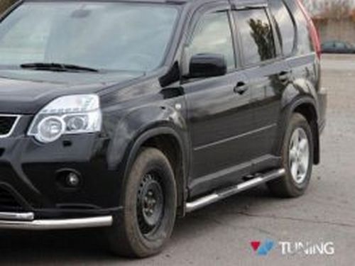 Пороги боковые Nissan X-Trail T31 (07-14) - трубы 3