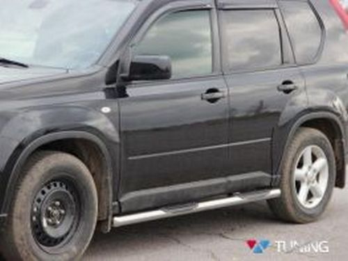 Пороги боковые Nissan X-Trail T31 (07-14) - трубы 4